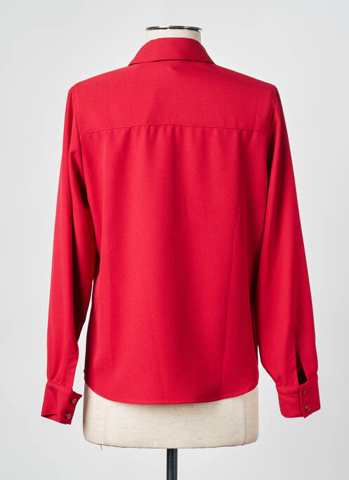 Chemisier coupe cintrée manches longues rouge FRANCE RIVOIRE femme