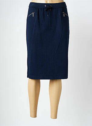 Jupe mi-longue stretch bleu RABE femme