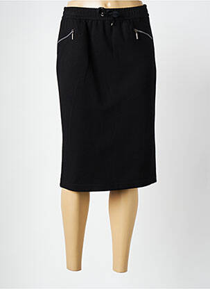 Jupe mi-longue taille élastique noir RABE femme