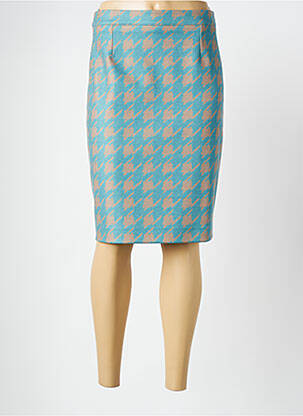 Jupe mi-longue taille normale bleu ESTEL COLLECTION femme