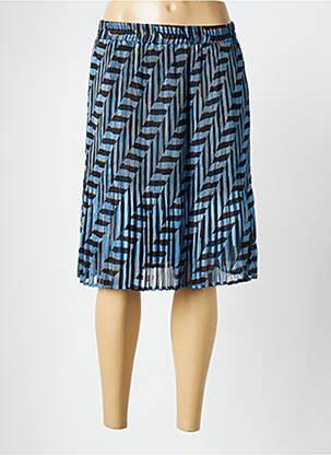 Jupe mi-longue taille normale bleu CREAM femme