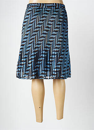 Jupe mi-longue taille normale bleu CREAM femme