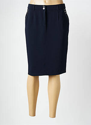 Jupe mi-longue taille normale bleu CHRISTINE LAURE femme