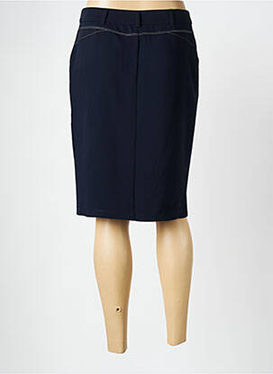 Jupe mi-longue taille normale bleu CHRISTINE LAURE femme
