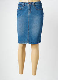 Jupe mi-longue taille normale bleu CREAM femme