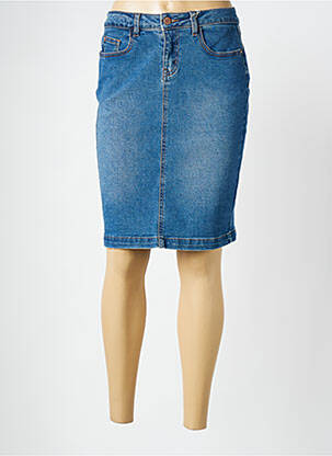 Jupe mi-longue taille normale bleu CREAM femme