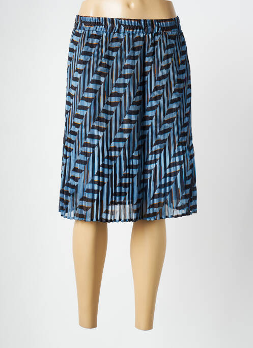 Jupe mi-longue taille normale bleu CREAM femme