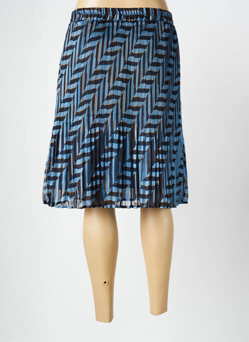 Jupe mi-longue taille normale bleu CREAM femme