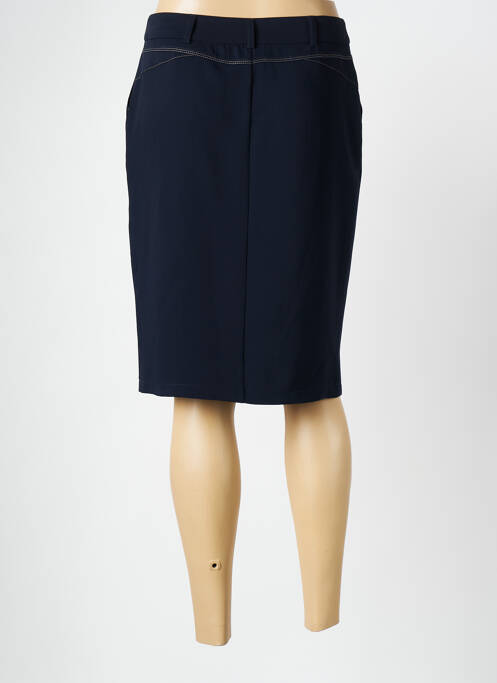 Jupe mi-longue taille normale bleu CHRISTINE LAURE femme