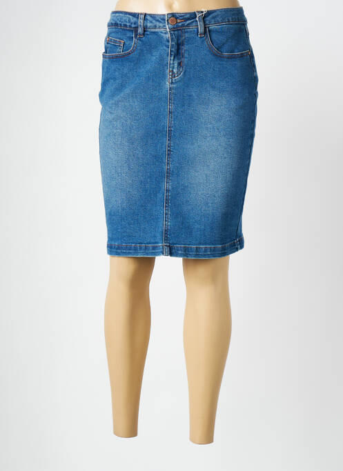 Jupe mi-longue taille normale bleu CREAM femme