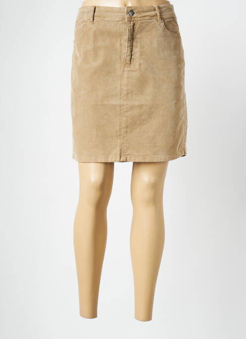 Jupe courte beige C'EST BEAU LA VIE pour femme