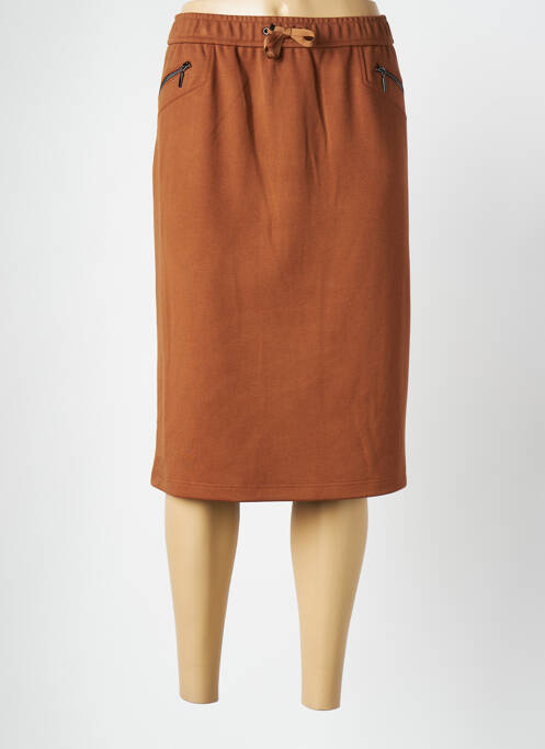 Jupe mi-longue marron RABE pour femme