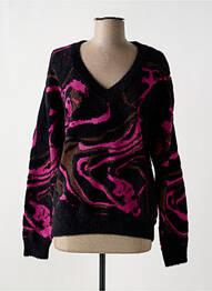 Pull col v manches longues noir EVA KAYAN femme