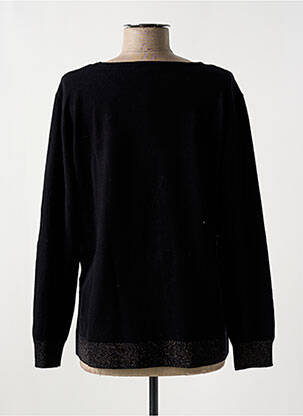 Pull coupe cintrée manches longues noir MARINA V femme