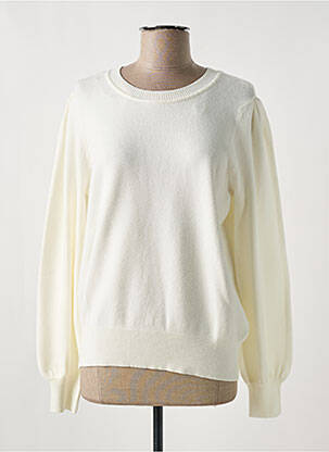 Pull stretch manches longues beige K-DESIGN femme