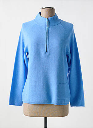 Pull tissage chiné manches longues bleu RABE femme