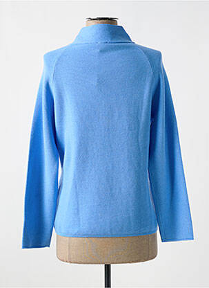 Pull tissage chiné manches longues bleu RABE femme