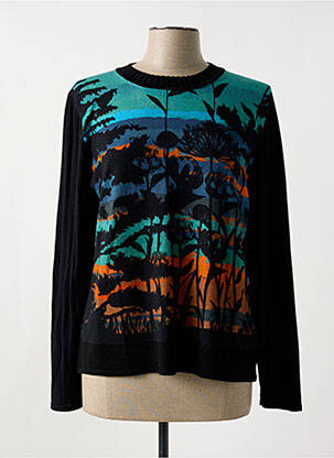 Pull coupe cintrée manches longues noir IVKO femme
