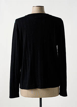 Pull coupe cintrée manches longues noir IVKO femme