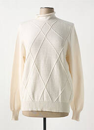 Pull stretch manches longues beige DANEVA femme