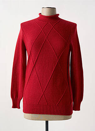 Pull stretch manches longues rouge DANEVA femme