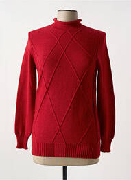 Pull stretch manches longues rouge DANEVA femme