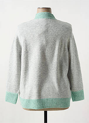 Pull tissage chiné manches longues gris SCORZZO femme