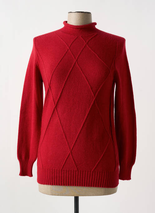 Pull stretch manches longues rouge DANEVA femme