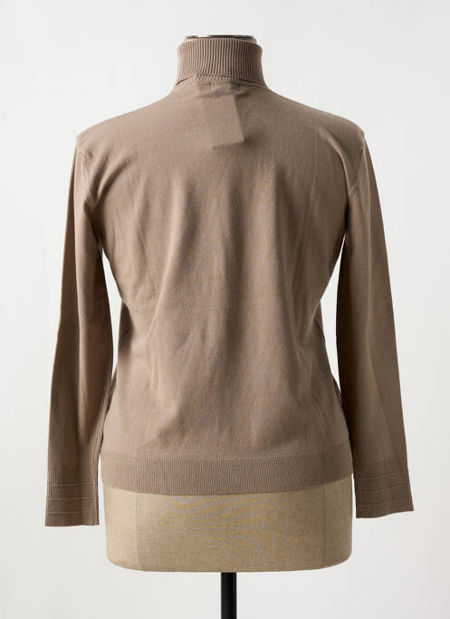 Pull col roulé marron DANEVA pour femme