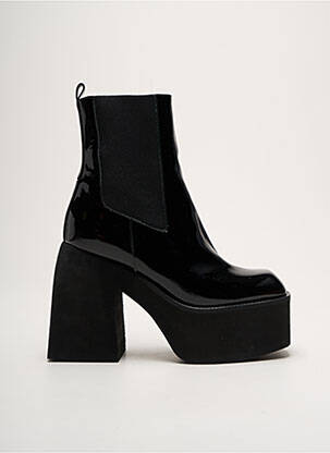 Bottines/boots matière lisse talon haut de 10cm et plus noir NODALETO femme