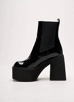 Bottines/boots matière lisse talon haut de 10cm et plus noir NODALETO femme
