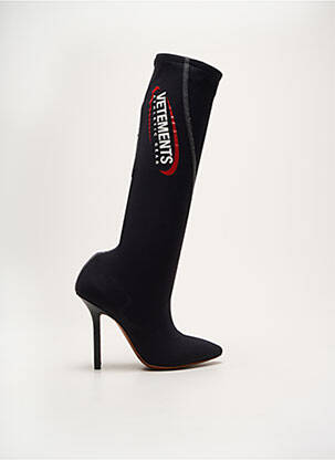 Bottes bout pointu talon de 7 à 9cm noir VETEMENTS femme