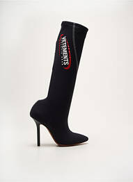 Bottes matière lisse talon de 7 à 9cm noir VETEMENTS femme