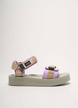 Sandales/nu pieds tissage satiné bout ouvert violet SUICOKE homme