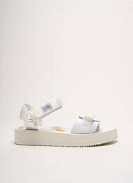 Sandales/nu pieds tissage satiné bout ouvert blanc SUICOKE homme