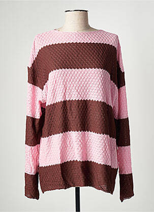 Pull col bateau manches longues rose DAISY STREET femme