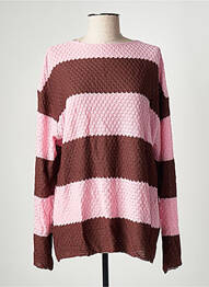 Pull col bateau manches longues rose DAISY STREET femme