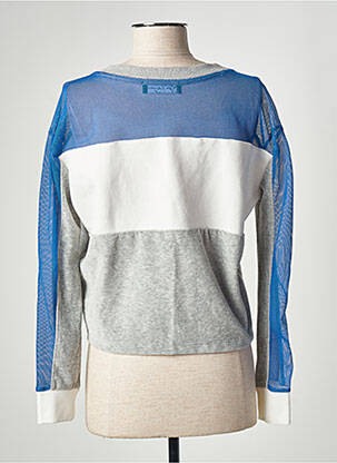 Sweat-shirt manches longues manches longues bleu OLGA LEYERS femme