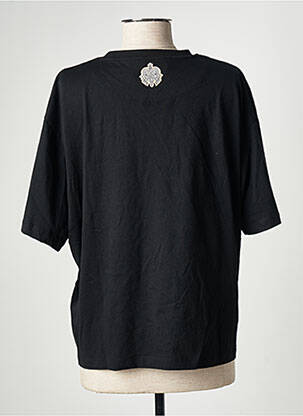 T-shirt coupe droite manches courtes noir TOURIST LEMC femme