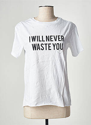 T-shirt coupe droite manches courtes blanc ONLY femme