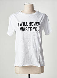 T-shirt coupe droite manches courtes blanc ONLY femme