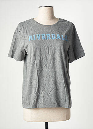 T-shirt coupe droite manches courtes gris RIVERDALE femme
