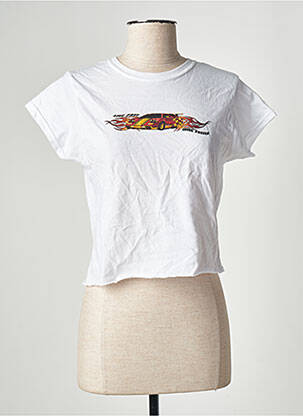 T-shirt coupe droite manches courtes blanc DAISY STREET femme