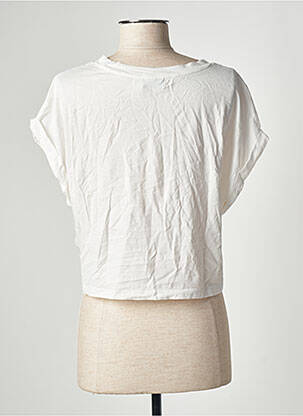 Polo coupe droite manches courtes blanc JACQUELINE DE YONG femme