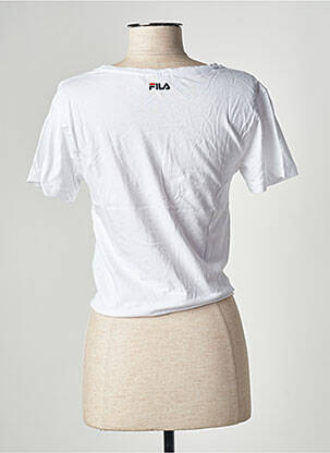 T-shirt imprimé fantaisie manches courtes blanc FILA femme