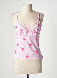 Top imprimé fantaisie fines bretelles rose SKINNY DIP femme
