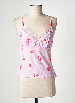 Top imprimé fantaisie fines bretelles rose SKINNY DIP femme