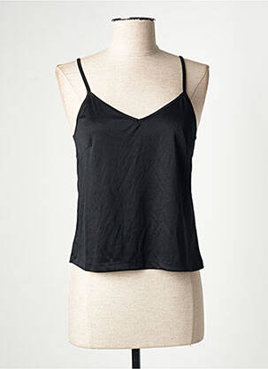 Top col v fines bretelles noir VILA femme