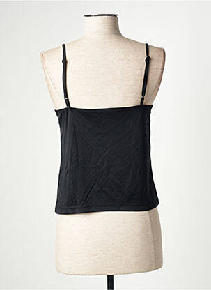 Top col v fines bretelles noir VILA femme