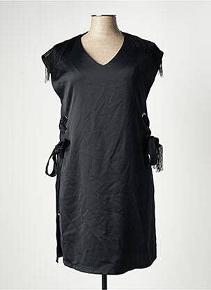 Robe courte manches courtes manches courtes noir ASTRID BLACK LABEL femme